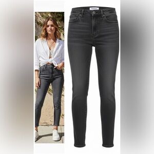 Reformation Charcoal Wash Avalon Skinny Cotton Tencel Blend Denim Jeans size 25